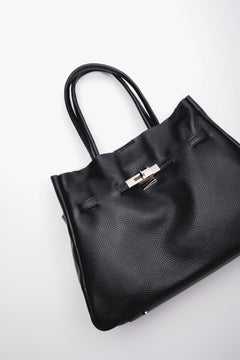 Czarna torebka typu tote z włoskiej skóry naturalnej Premium Estro ER00120583